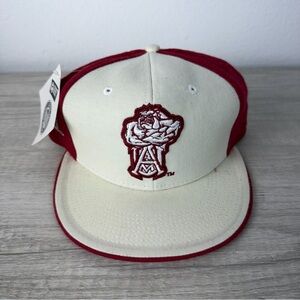Vintage Alabama A&M Bulldogs Mascot AAMU Wool Headgear Fitted Hat 7 3/8 NEW